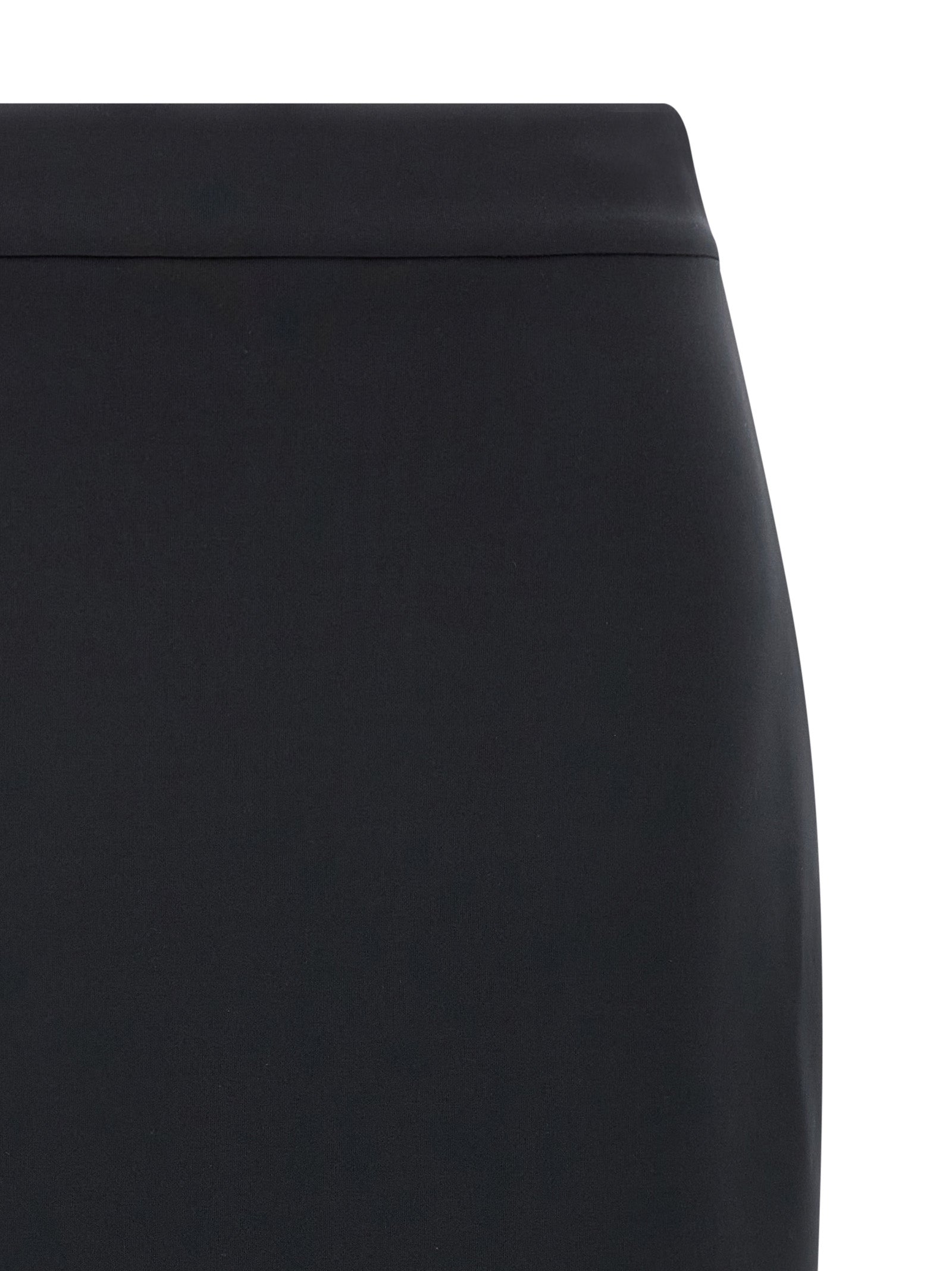 Jupe midi en polyester noir de la marque Moncler Genius, avec coupe élégante et détails modernes visible sur l'image.