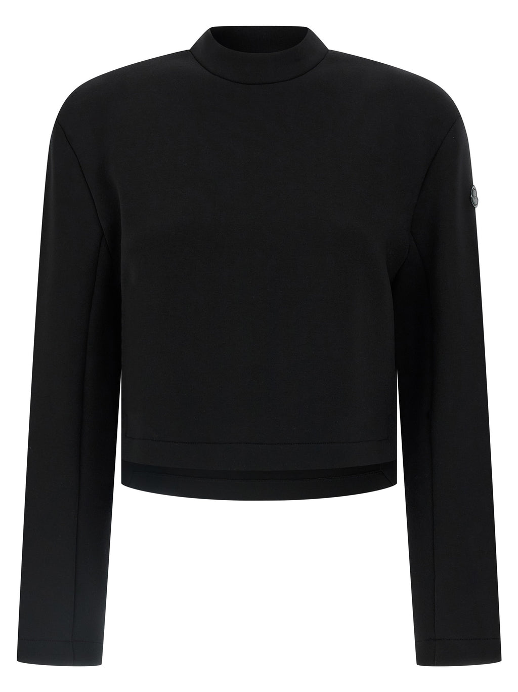 Sweat-shirt noir en viscose de la marque MONCLER GENIUS, coupe décontractée et design moderne visible sur l'image.