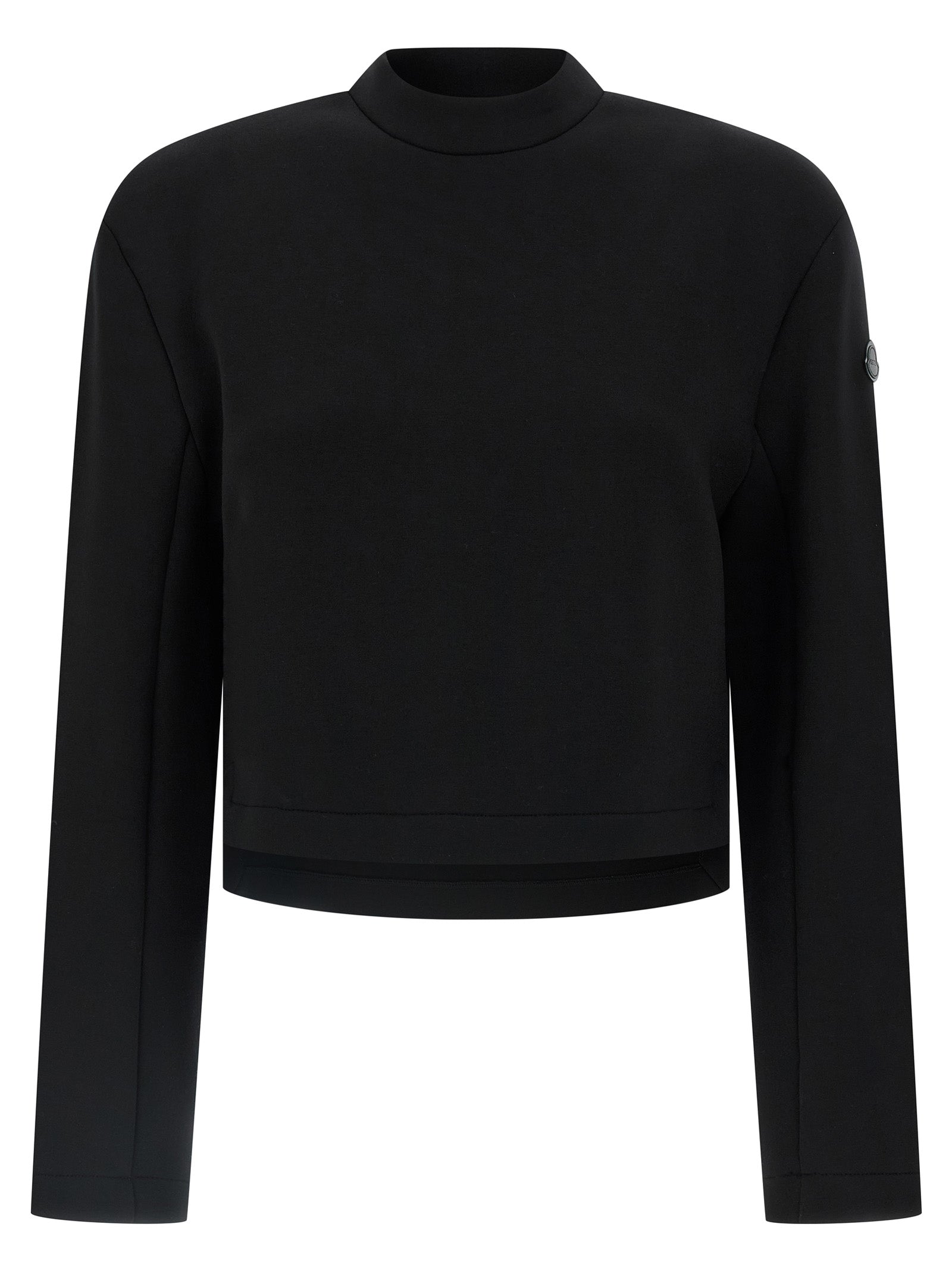 Sweat-shirt noir en viscose de la marque MONCLER GENIUS, coupe décontractée et design moderne visible sur l'image.
