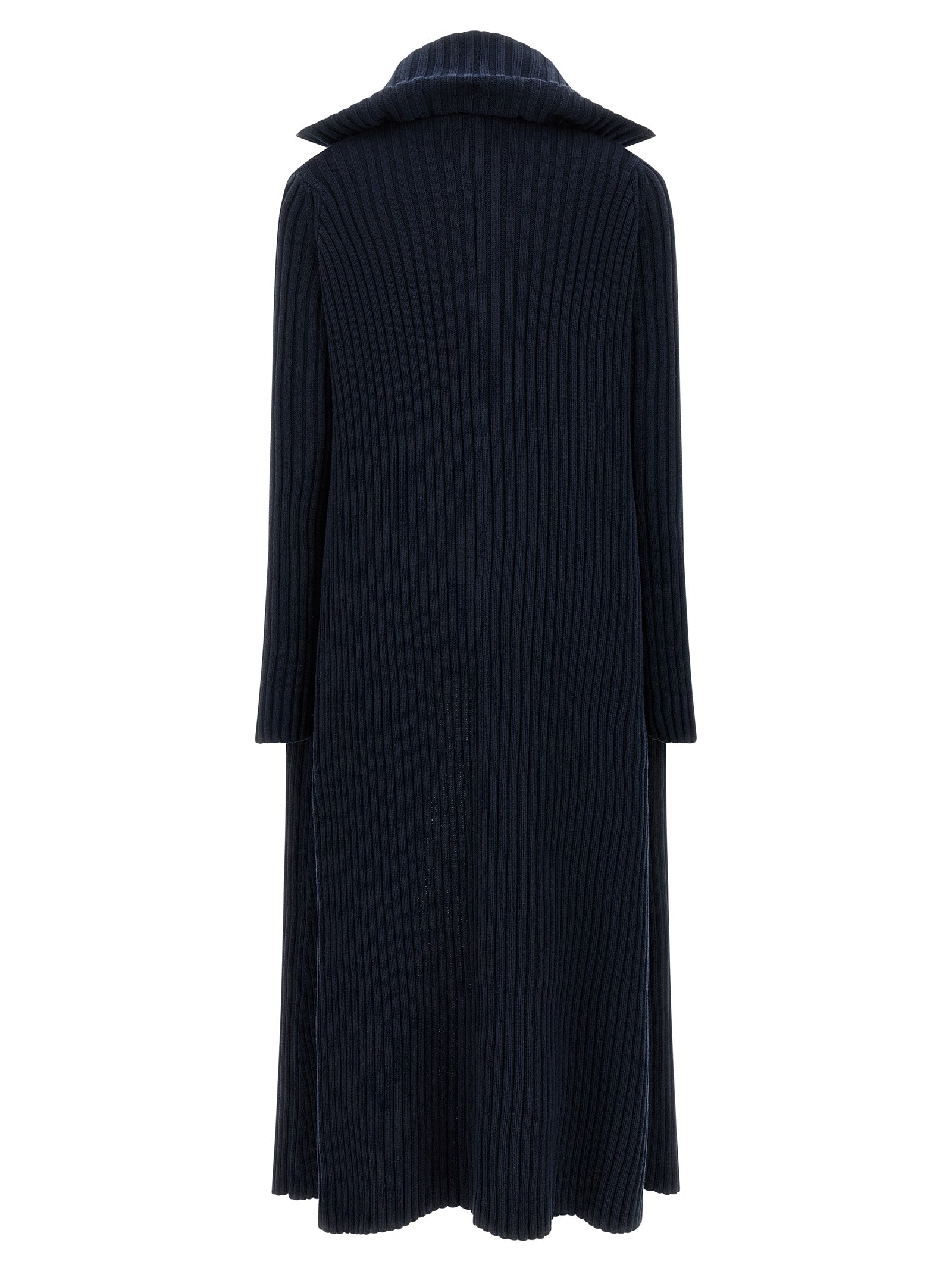Cardigan en polyester bleu de la marque Balenciaga, avec détails de design modernes et coupe élégante.