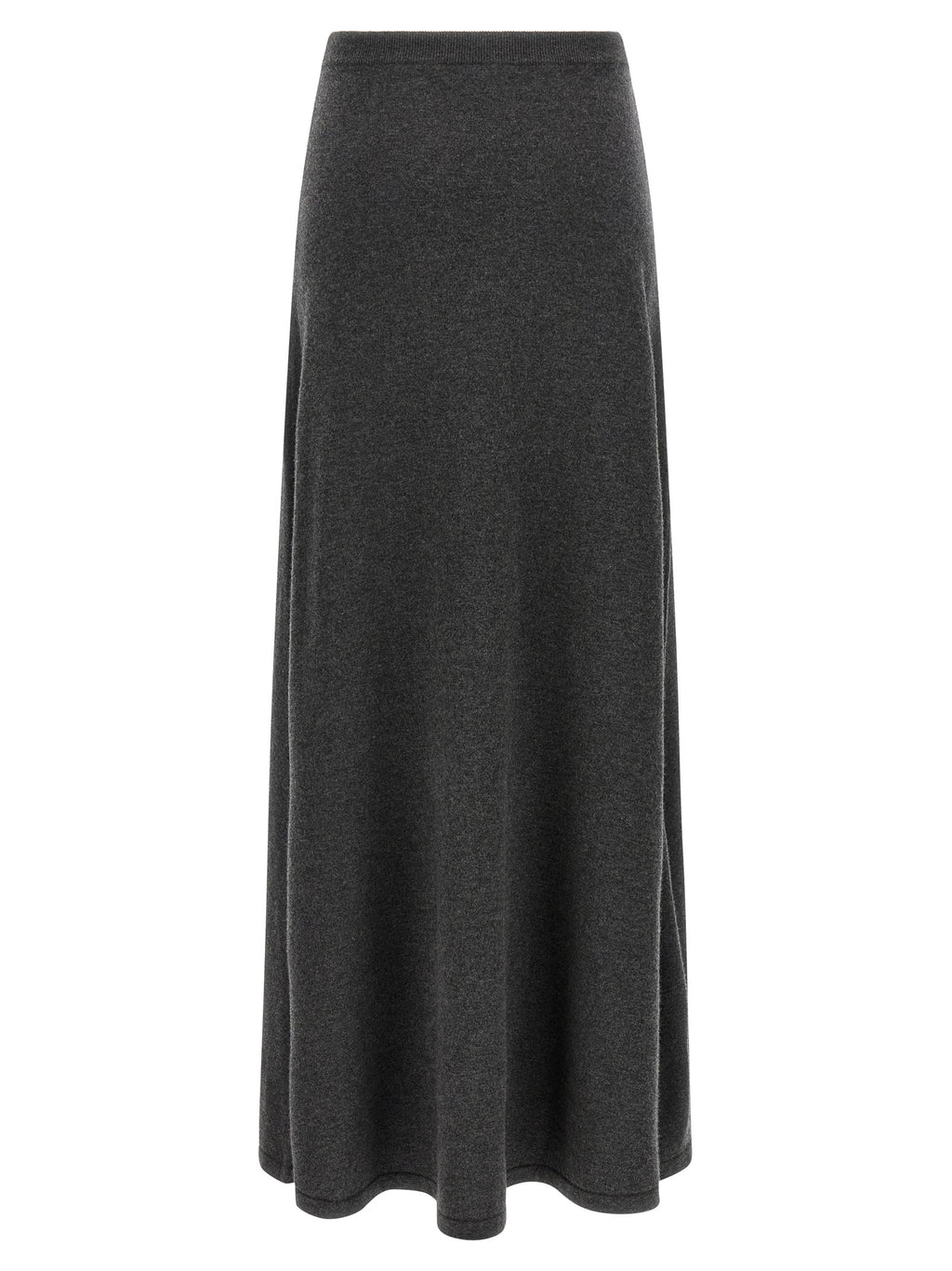 Jupe courte gris en laine de Balenciaga, coupe ajustée et textile épais, affichée sur un mannequin.
