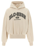 Sweat-shirt beige en coton de Dolce & Gabbana, style décontracté avec logo visible sur le devant.