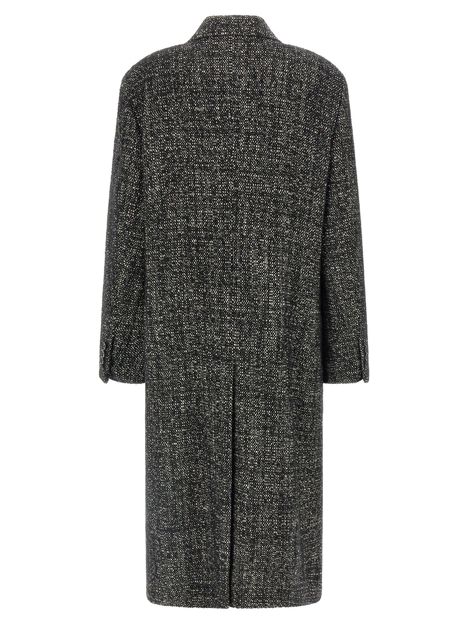 Manteau bicolore en polyamide de Dolce & Gabbana, coupe élégante et moderne, visible en détail dans cette image.