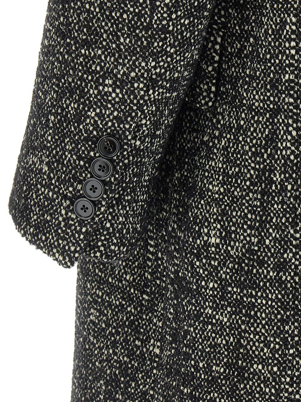 Manteau bicolore en polyamide Dolce & Gabbana, coupe élégante et moderne, visible en détail sur l'image.