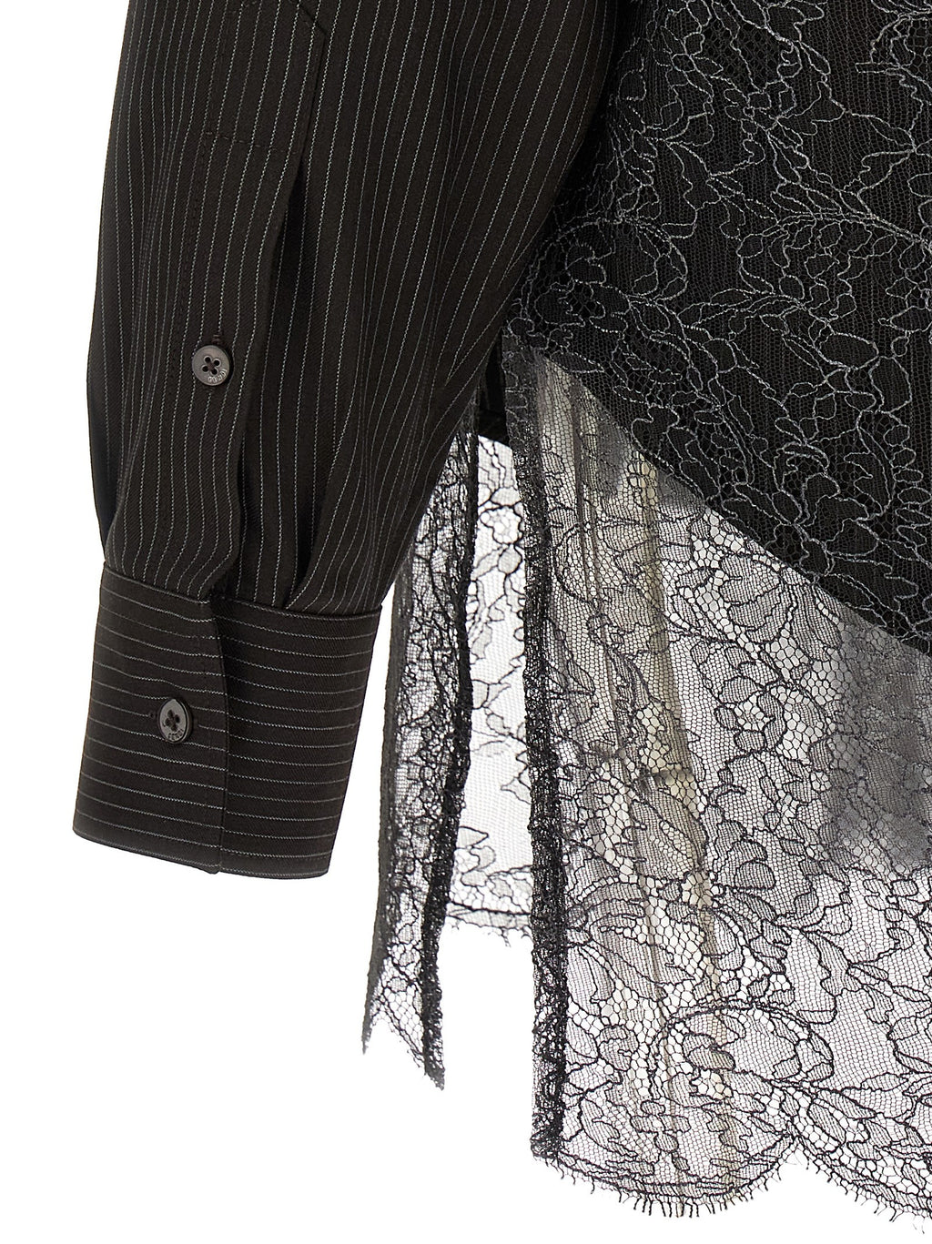 Blouse en laine vierge marron de Fendi, style élégant avec détails sophistiqués, visible sur l'image.