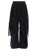 Pantalon cargo en coton noir de Dolce & Gabbana, style décontracté avec poches latérales, pour homme.