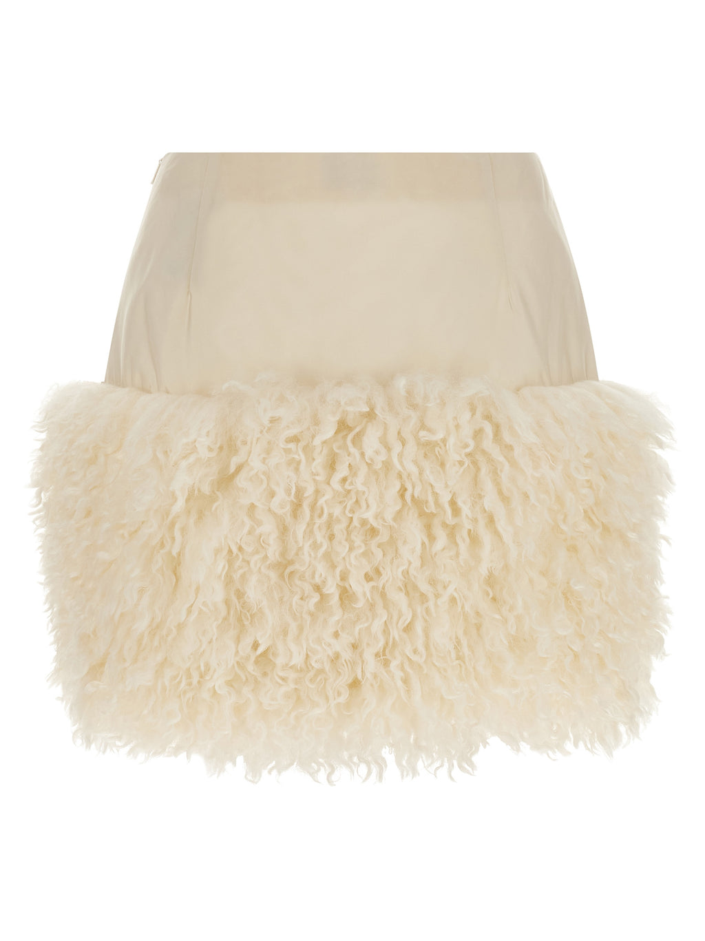 Jupe longue blanche en polyamide de Moncler, élégante et légère, visible avec une coupe fluide et finition soignée.