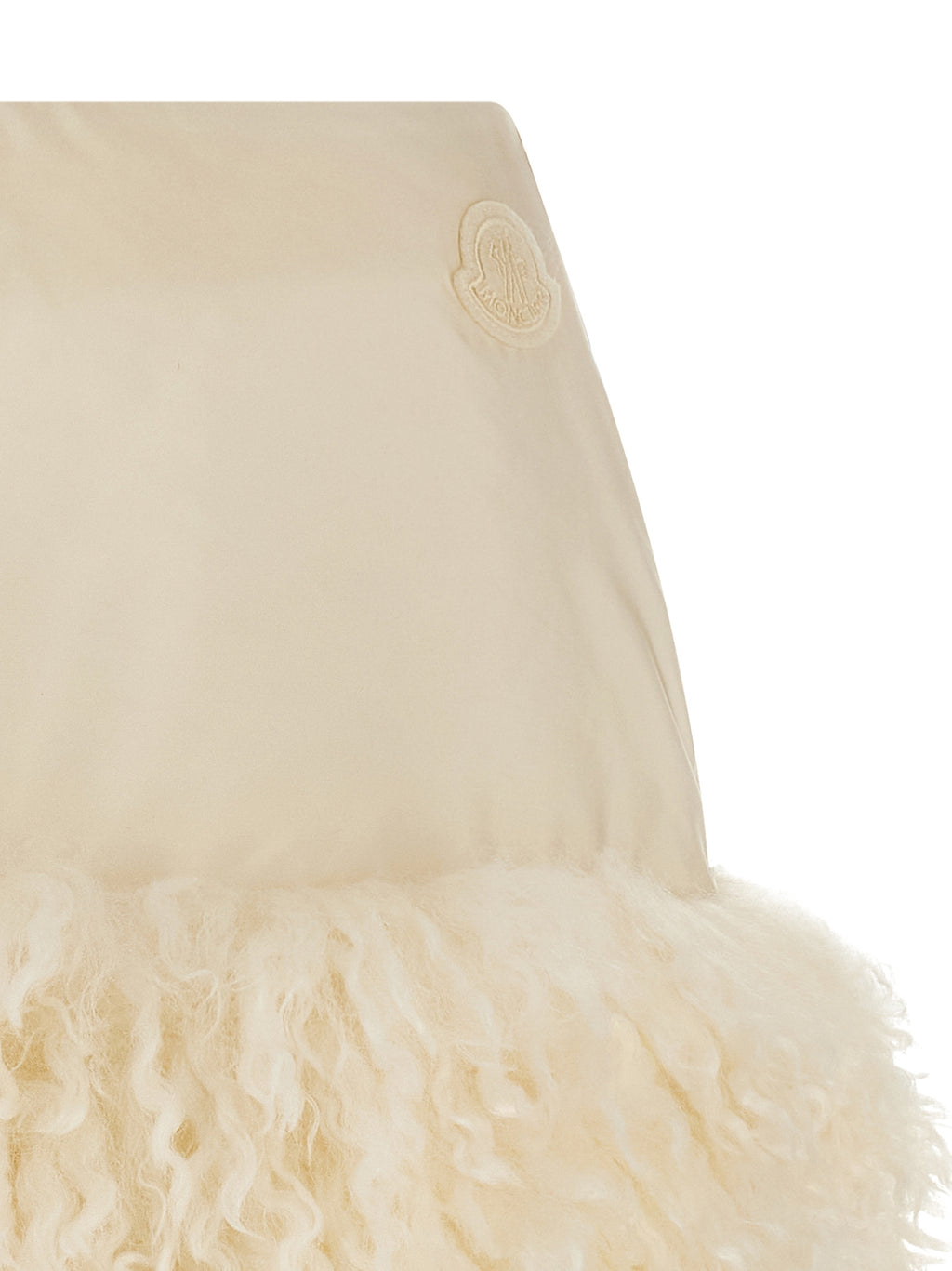 Jupe longue blanche en polyamide Moncler, avec coupe élégante et détails modernes, adaptée pour un style chic et sophistiqué.