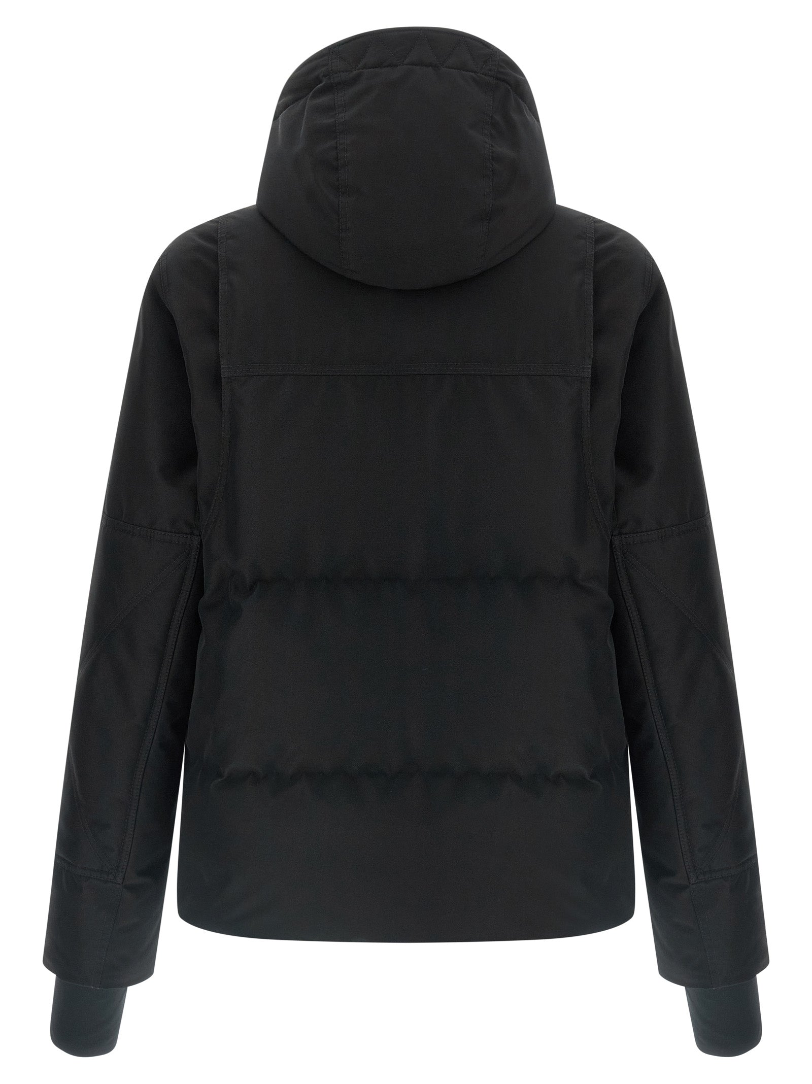 Veste Moncler Grenoble en polyester noir, coupe-vent et élégante, avec capuche et fermeture éclair, pour homme.