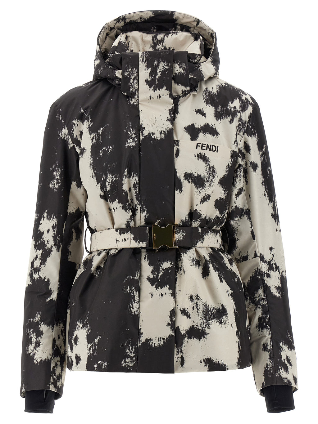 Veste en polyester multicolore de Fendi, coupe-vent légère avec logo de la marque visible, style moderne et coloré.