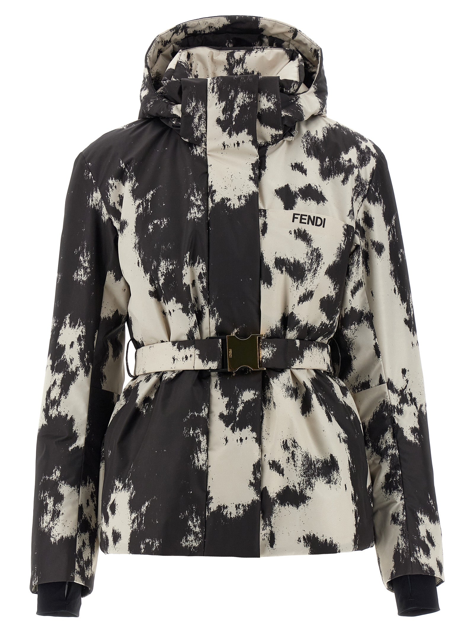 Veste en polyester multicolore de Fendi, coupe-vent légère avec logo de la marque visible, style moderne et coloré.