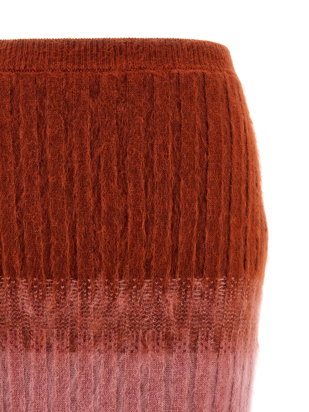Jupe midi en laine multicolore Fendi, avec motif vibrant et coupe élégante, visible dans l'image.