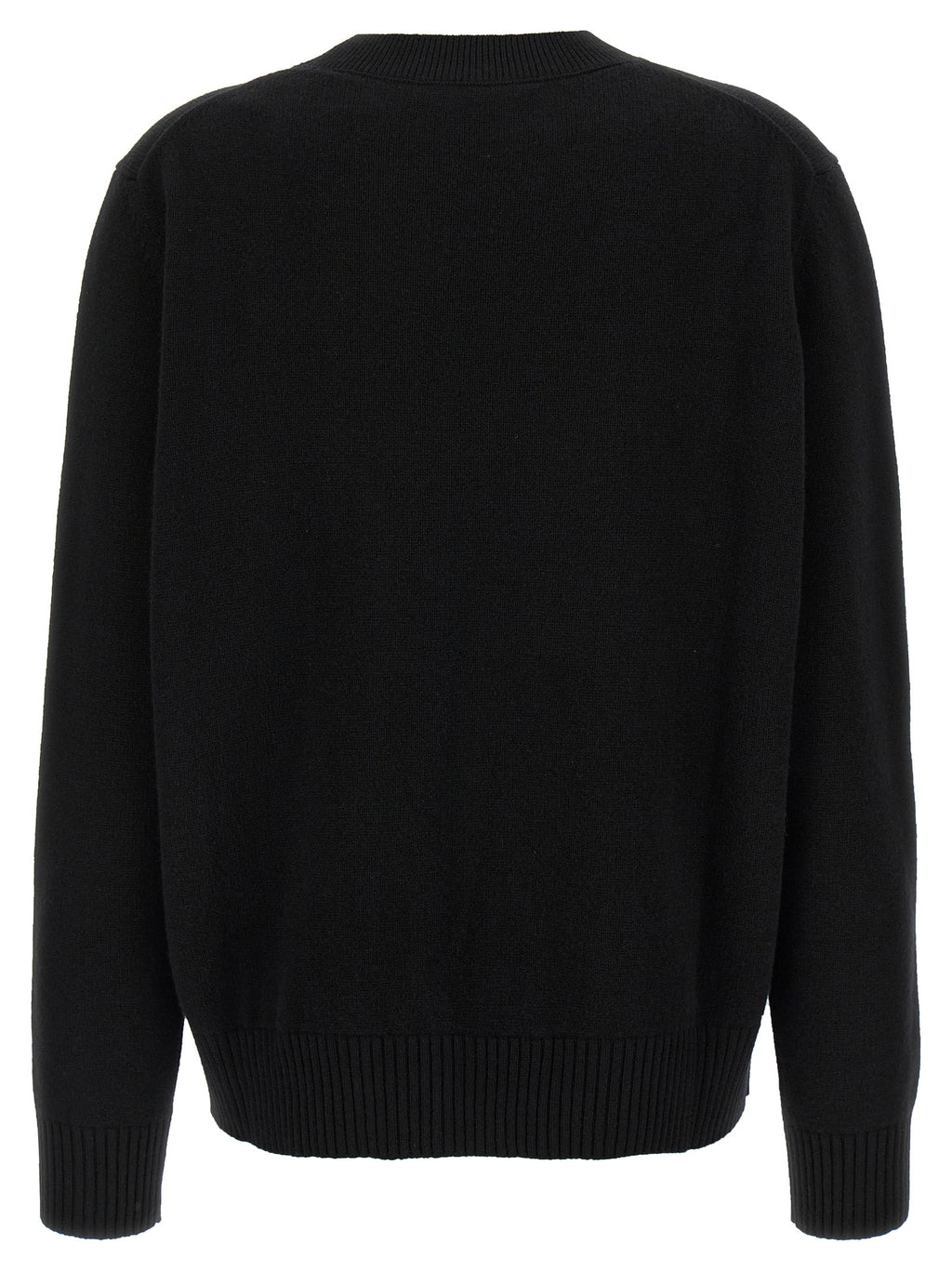 Cardigan en laine noire Givenchy, vêtement homme ou femme, avec détails de texture visible sur l'image.