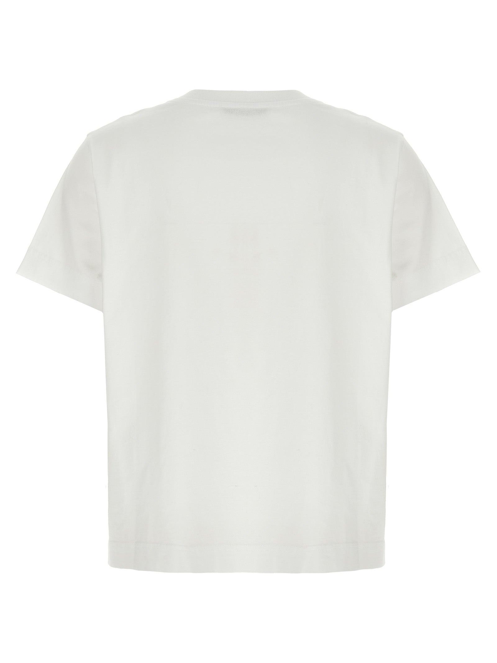 T-shirt en coton bicolore Givenchy, coupe décontractée, avec logo à la poitrine, fond blanc et détails noirs.