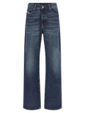 Diesel Blue Cotton Straight-Leg Jeans