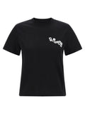T-shirt noir en coton de la marque Amiri, coupe classique avec logo discret, porté sur mannequin.