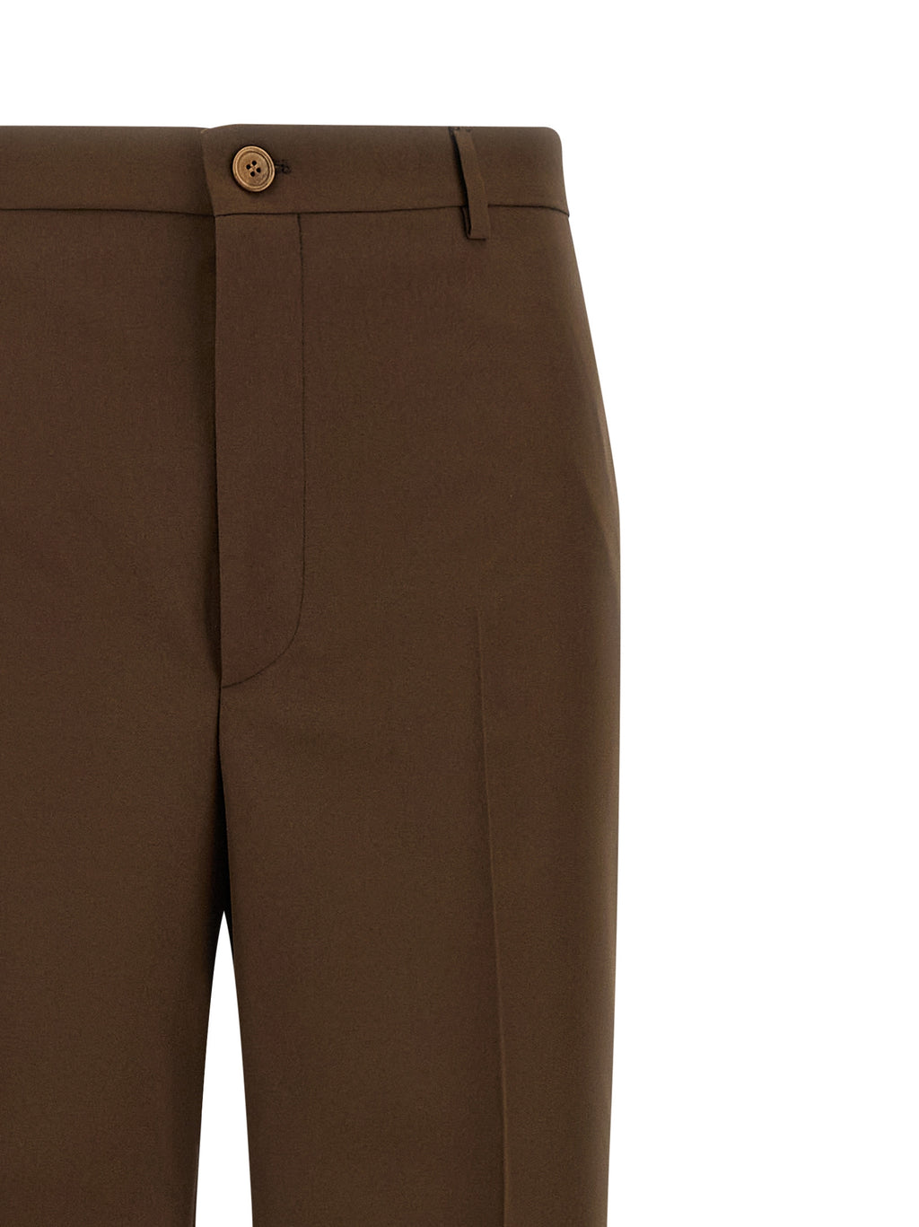 Pantalon marron en polyester de Gucci, pantalon de costume élégant pour homme, avec coupe classique et détails raffinés.