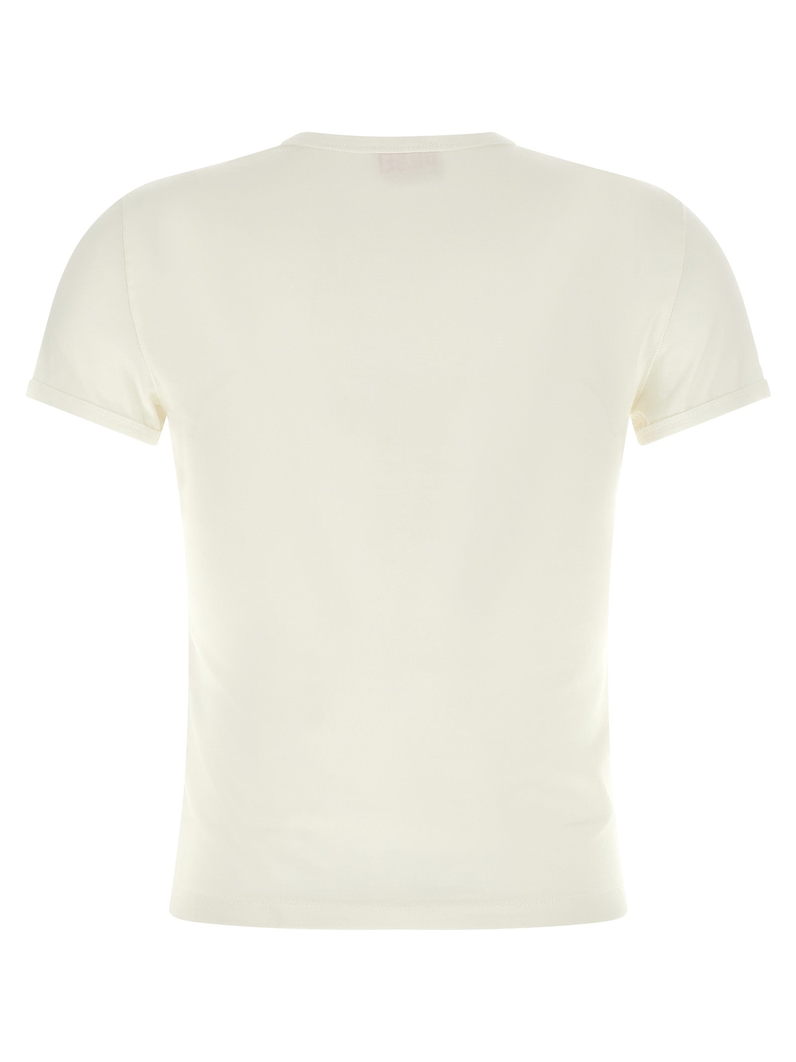 T-shirt en coton blanc de la marque Diesel, coupe classique, visible sur un mannequin.