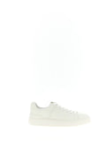 Basketball blanc en cuir de veau Balmain, sneakers tendance avec design élégant et détails modernes.