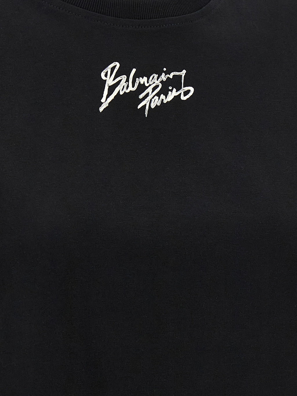 Balmain Schwarzes Baumwoll-T-Shirt