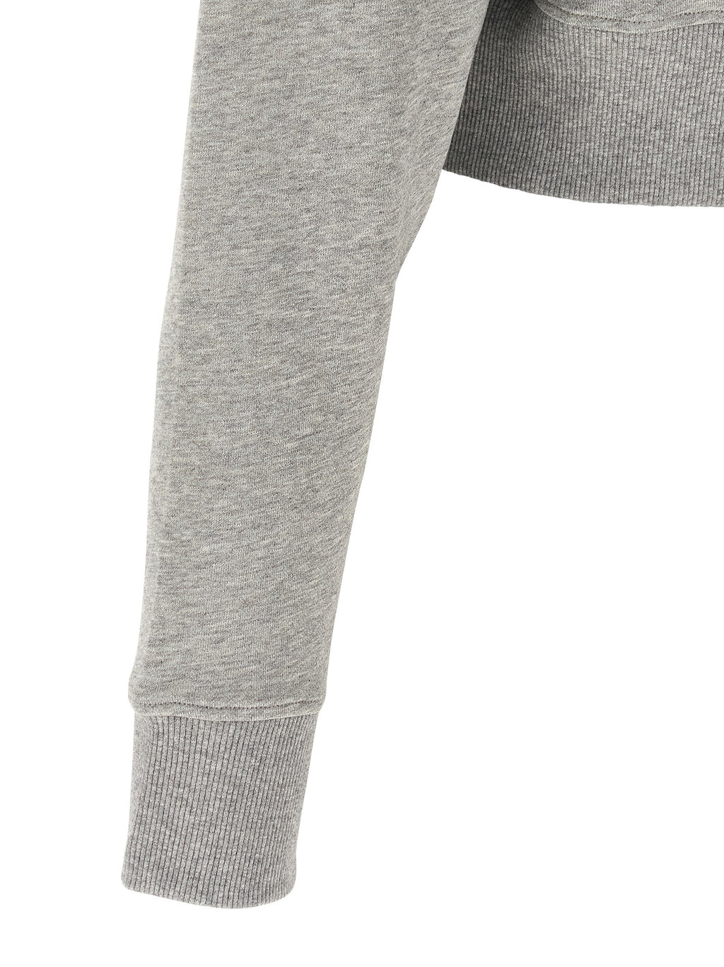 Sweatshirt grise en coton de la marque Balmain, style décontracté, détails modernes, portée confortable, vue de face.