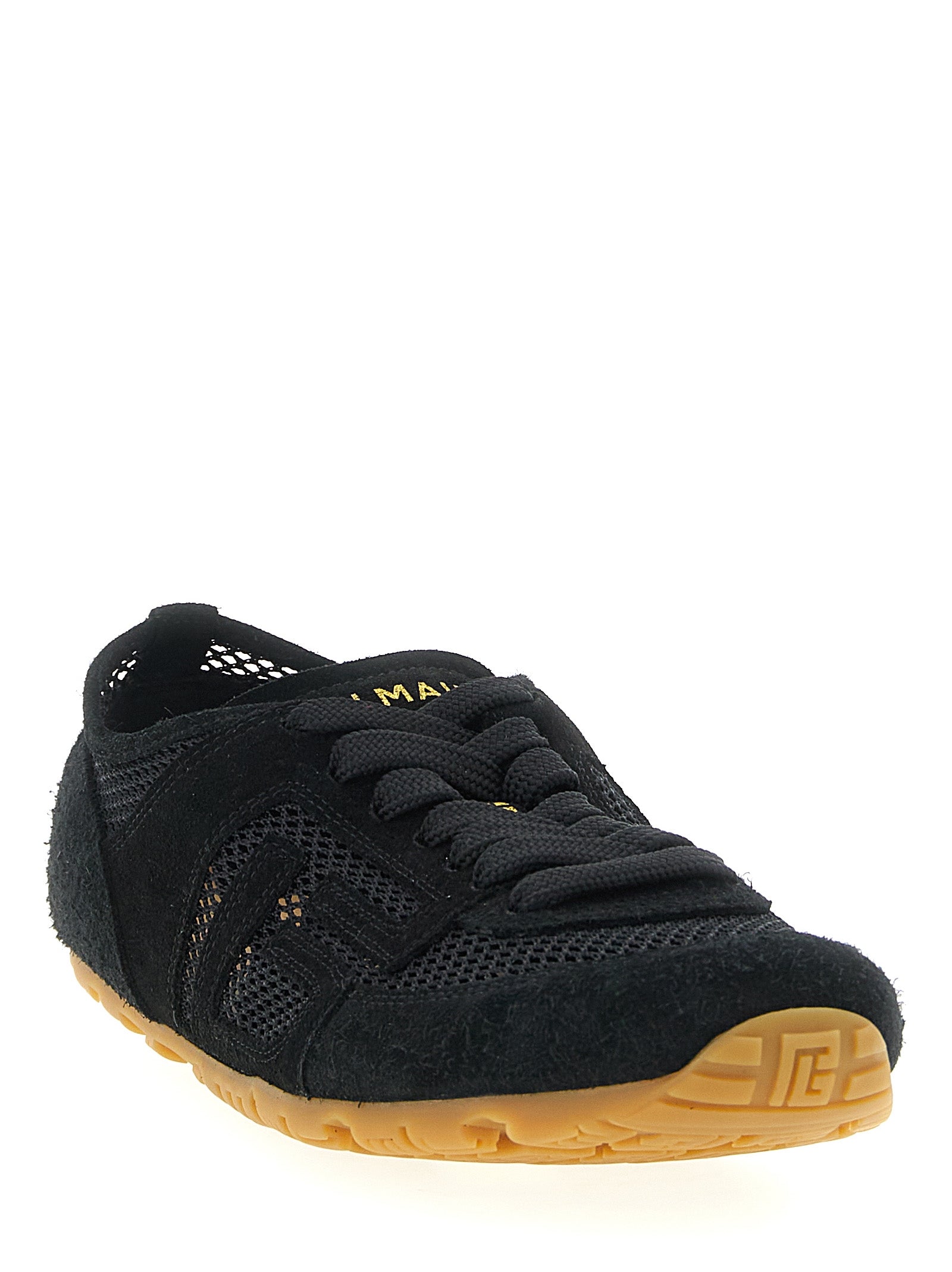Balmain Athletic-Sneakers aus schwarzem Kalbsleder