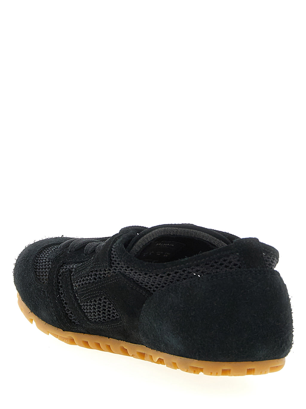 Balmain Athletic-Sneakers aus schwarzem Kalbsleder