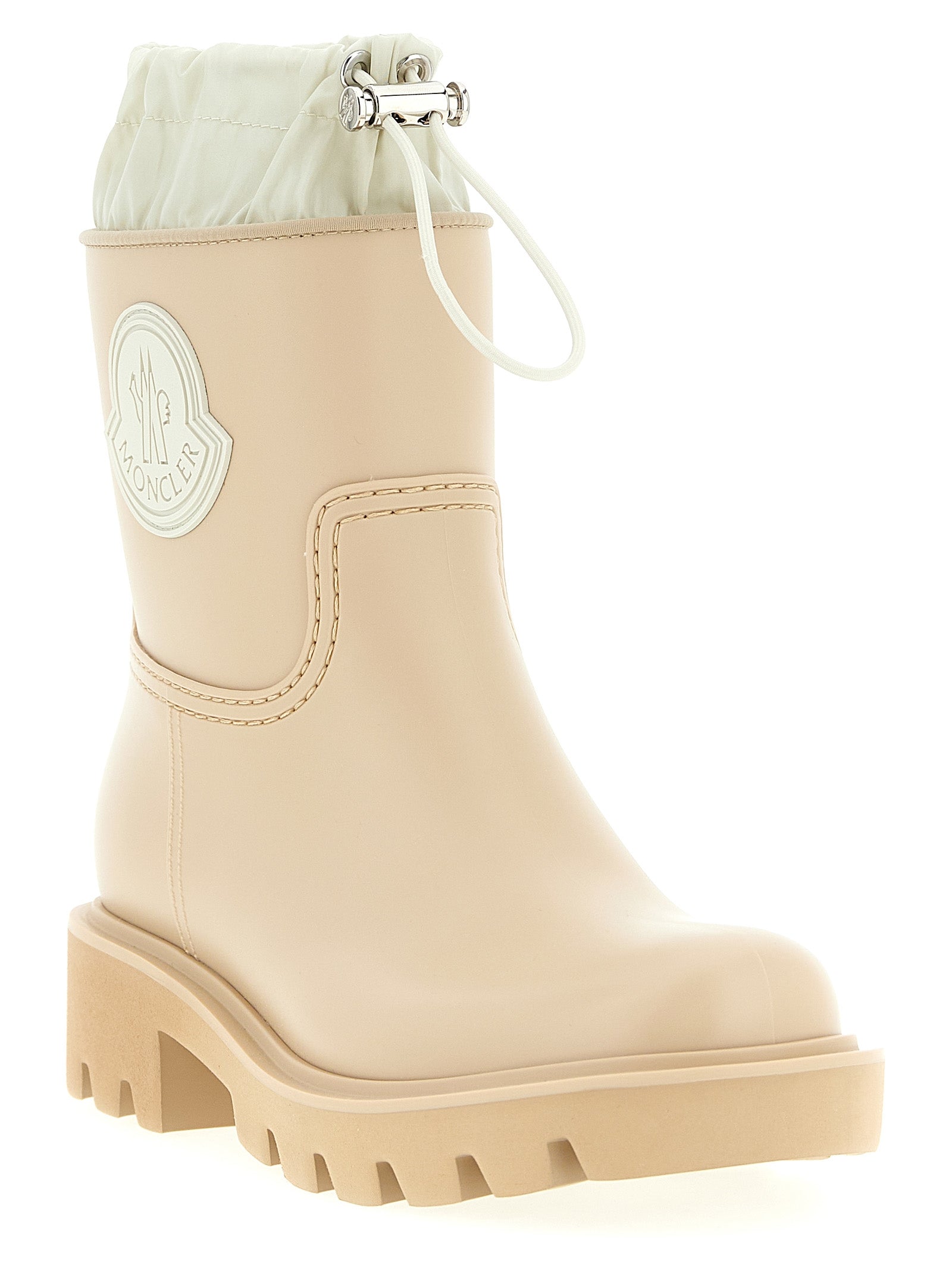 Moncler Beige Pvc-Stiefeletten