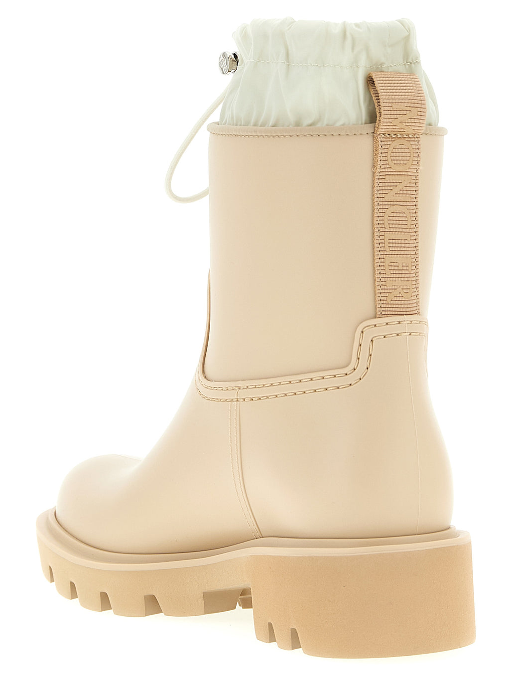 Moncler Beige Pvc-Stiefeletten