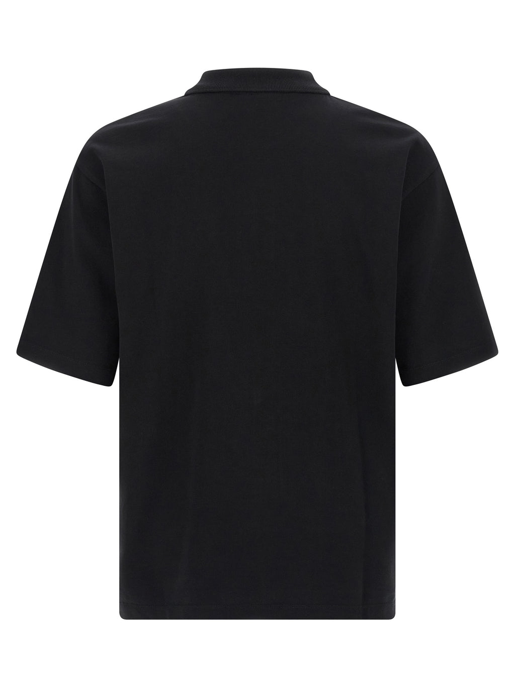 Chemise polo en coton noir de la marque Dsquared², avec col et boutons apparents.