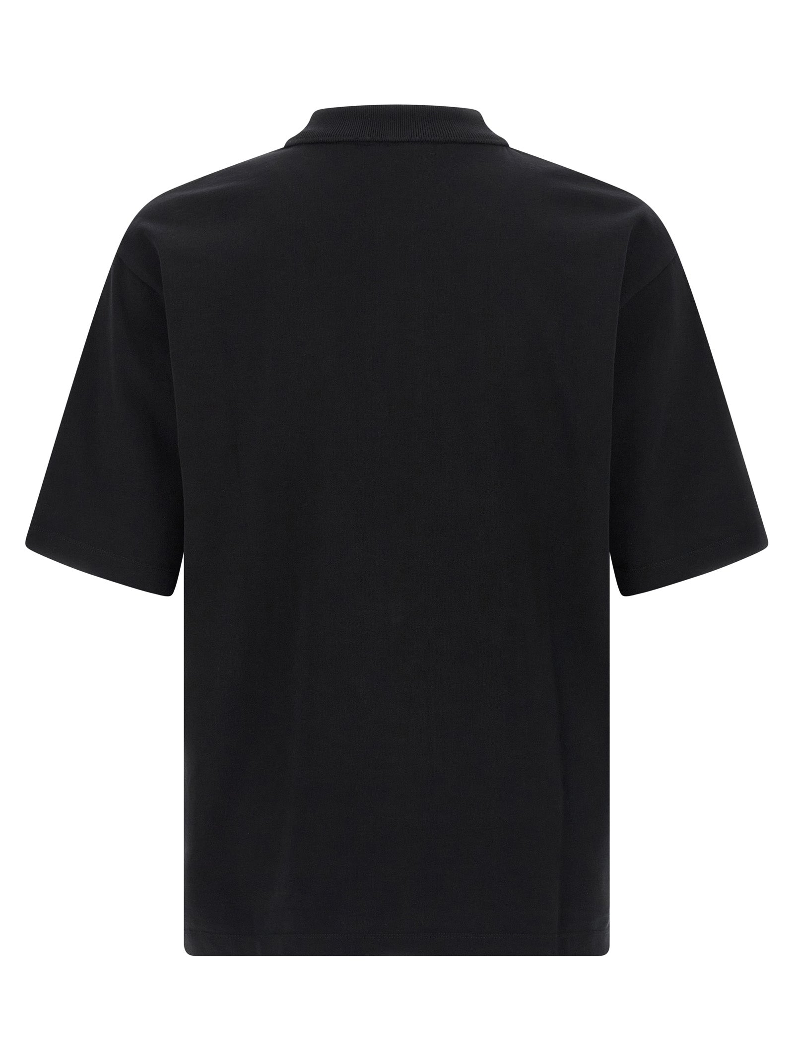 Chemise polo en coton noir de la marque Dsquared², avec col et boutons apparents.