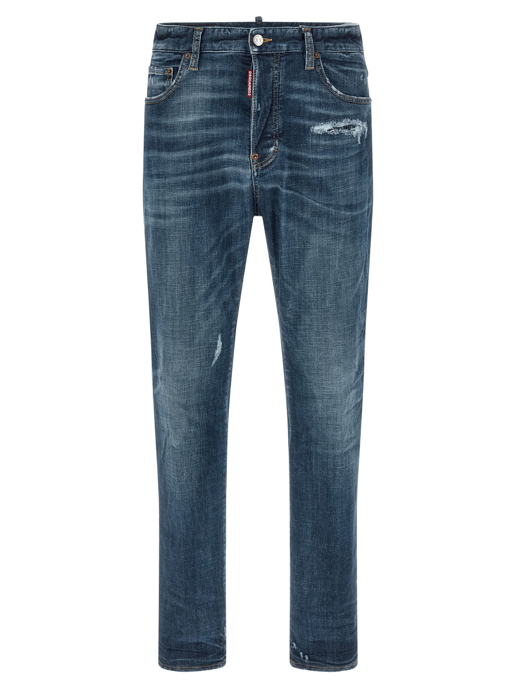 Dsquared² Blaue Baumwoll-Jeans mit geradem Bein