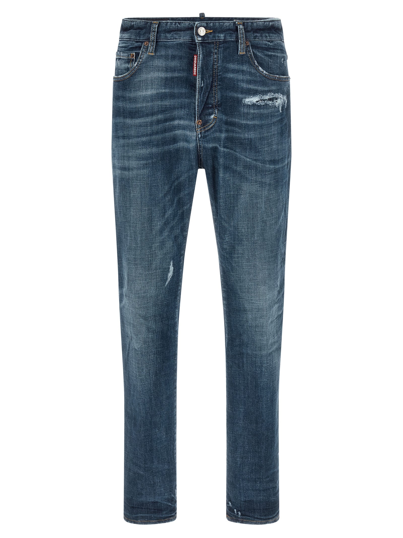 Dsquared² Blaue Baumwoll-Jeans mit geradem Bein
