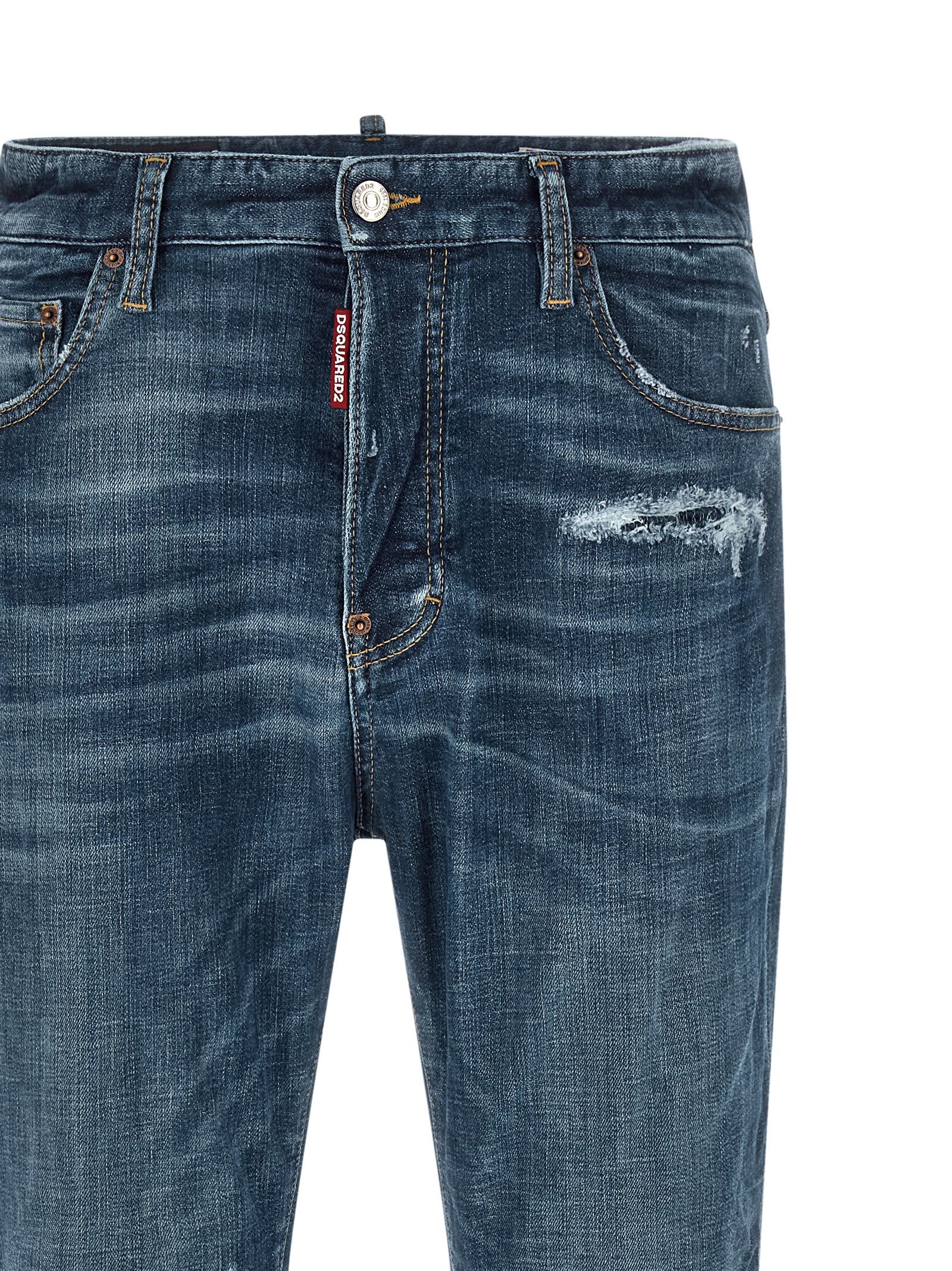 Dsquared² Blaue Baumwoll-Jeans mit geradem Bein