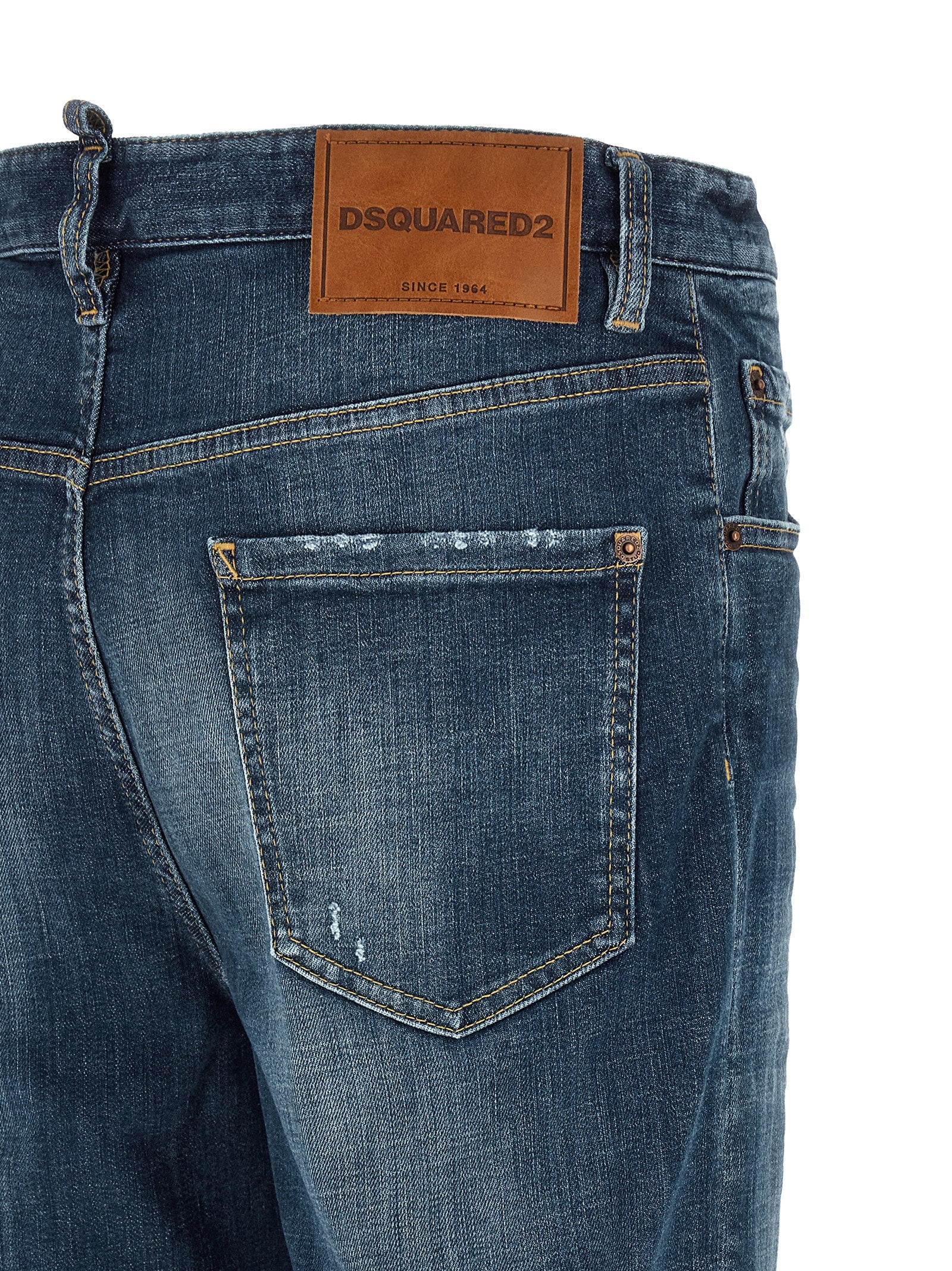 Dsquared² Blaue Baumwoll-Jeans mit geradem Bein