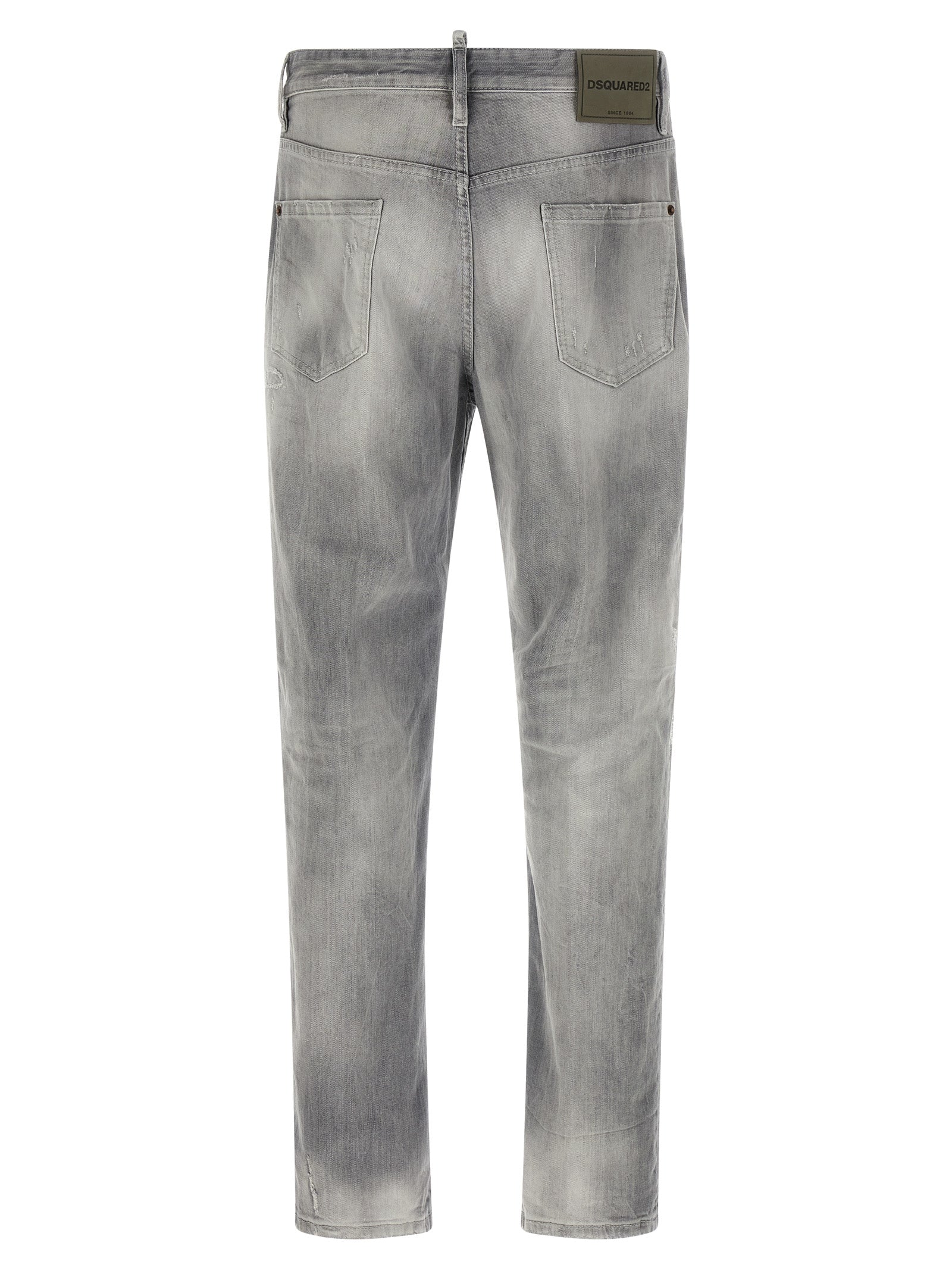 Dsquared² Gerade Jeans aus grauer Baumwolle