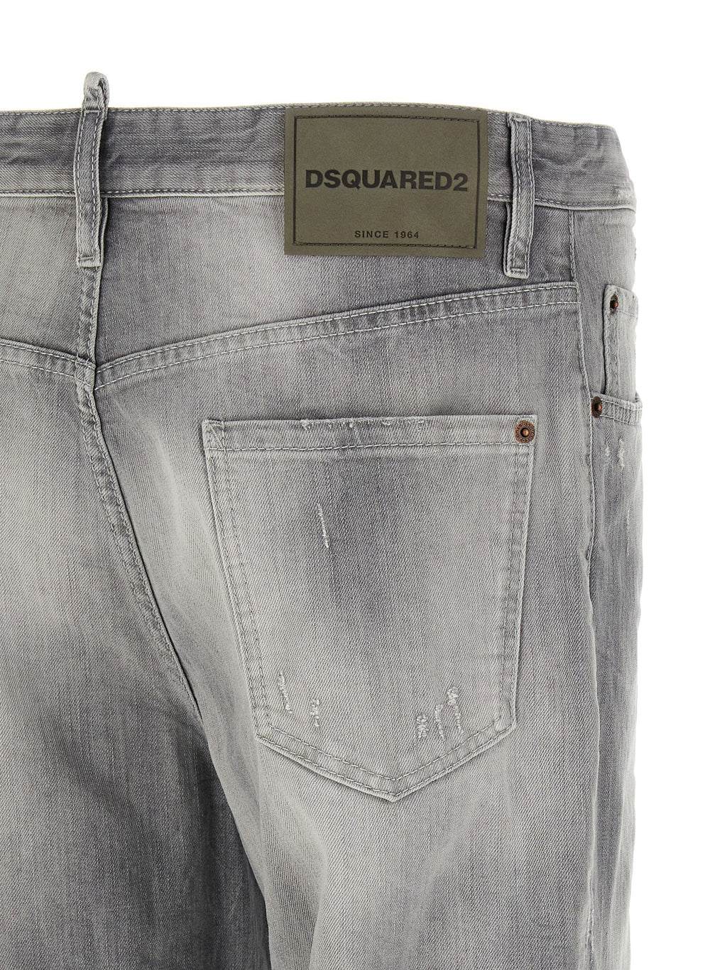 Dsquared² Gerade Jeans aus grauer Baumwolle