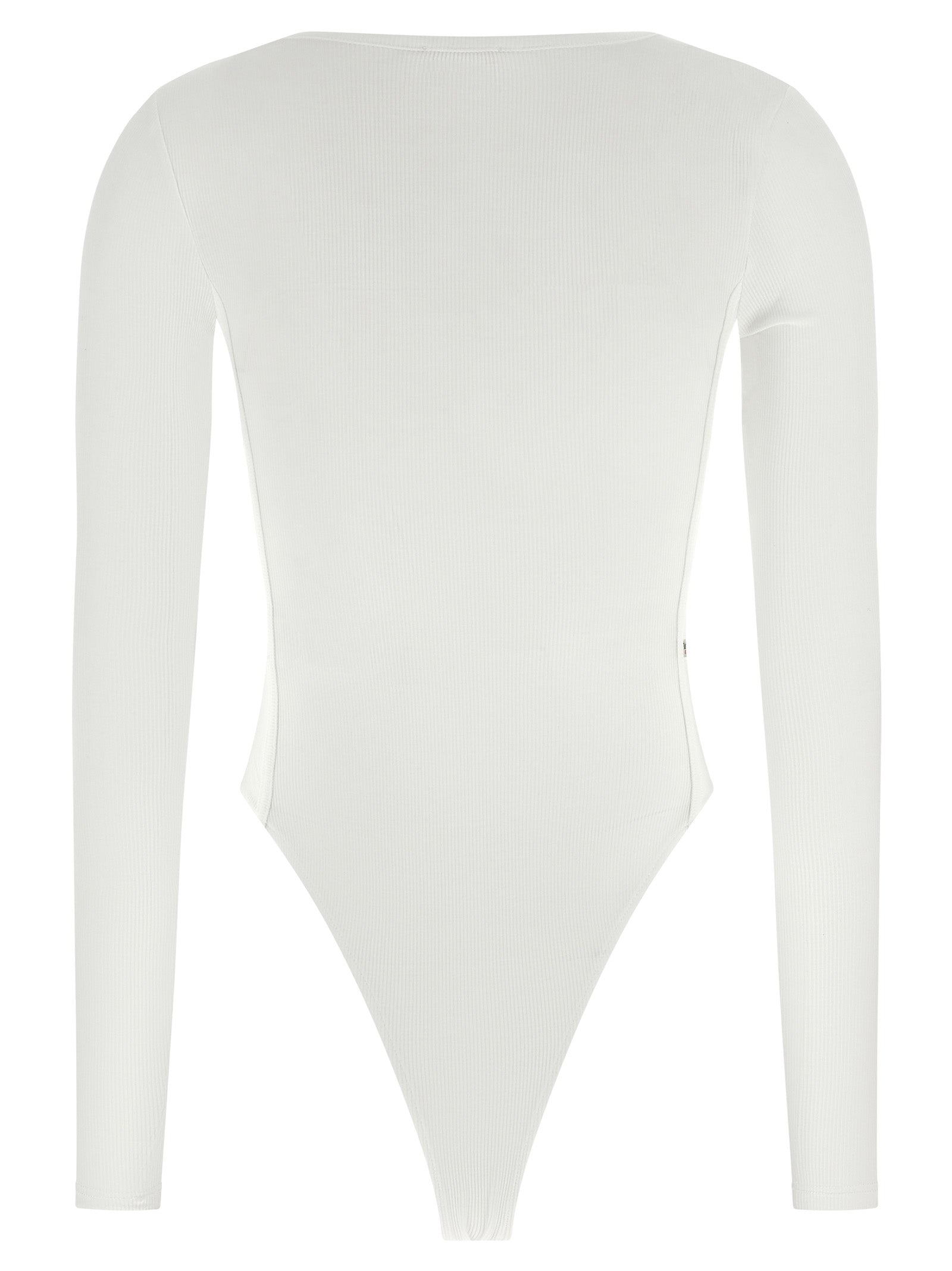 Body en viscose blanc de la marque Diesel, ajusté, avec détails modernes, porté par un mannequin.
