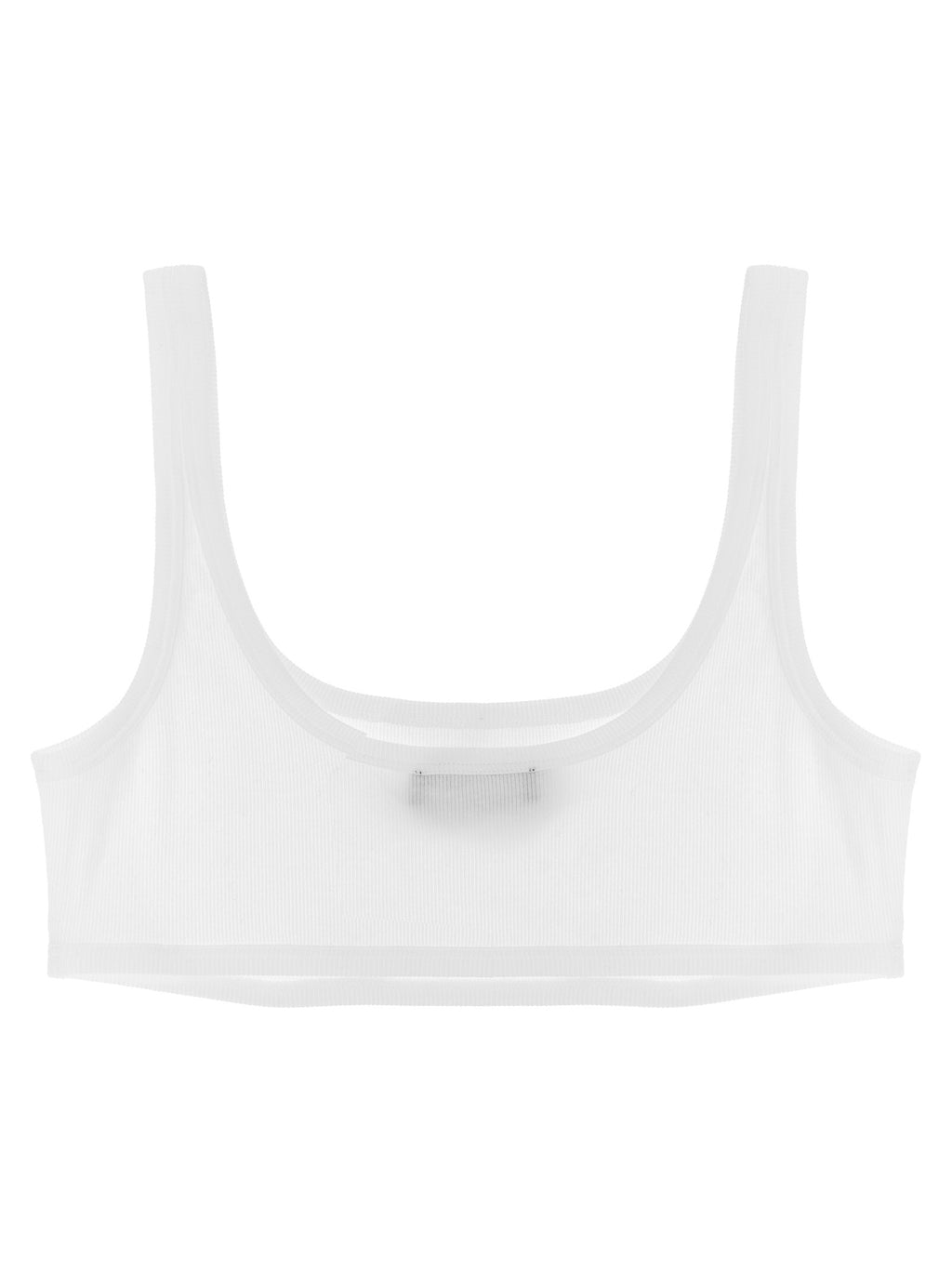 Soutien-gorge blanc en coton de la marque Versace, avec détails élégants et finition soignée visible sur l'image.