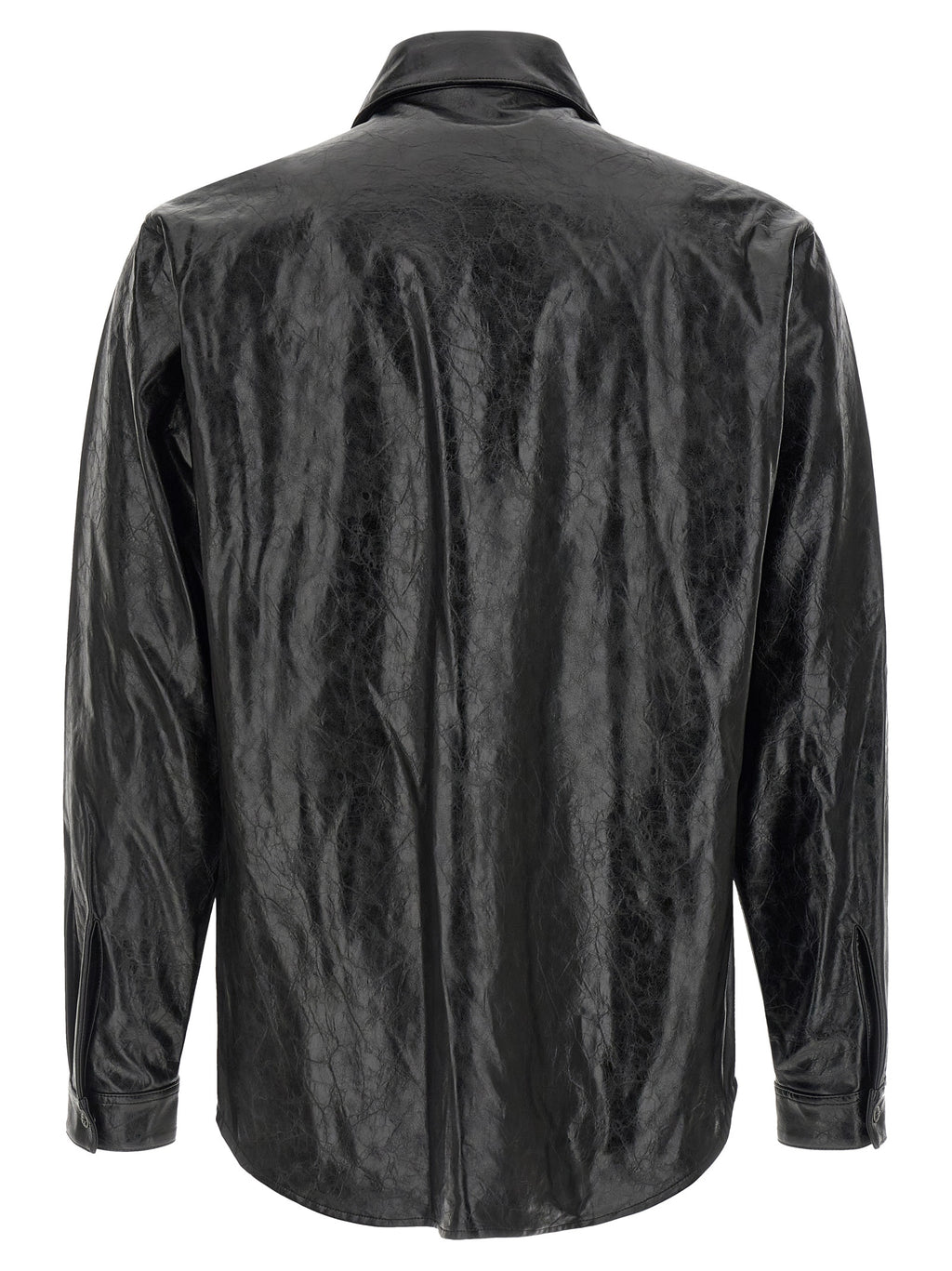 Blouse en viscose noire Diesel, style décontracté avec col en V et manches longues, portée élégante et confortable.