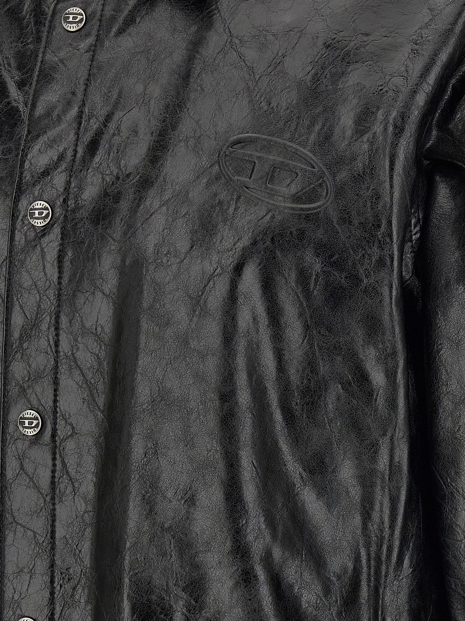 Chemise en viscose noire Diesel, élégante blouse Diesel avec col et manches longues, portée décontractée ou habillée.