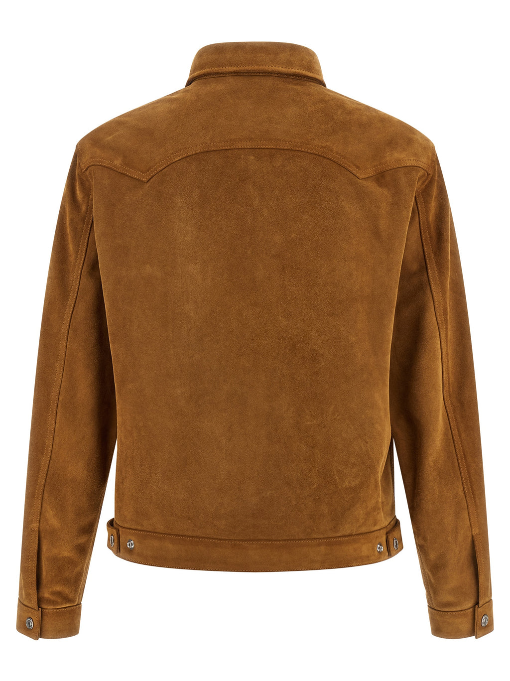 Blouson en polyvinyl beige de Dsquared², veste en cuir synthétique avec col et manches longues, visible sur l'image.