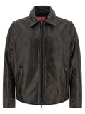Diesel Brown Cowhide Leather Jacket