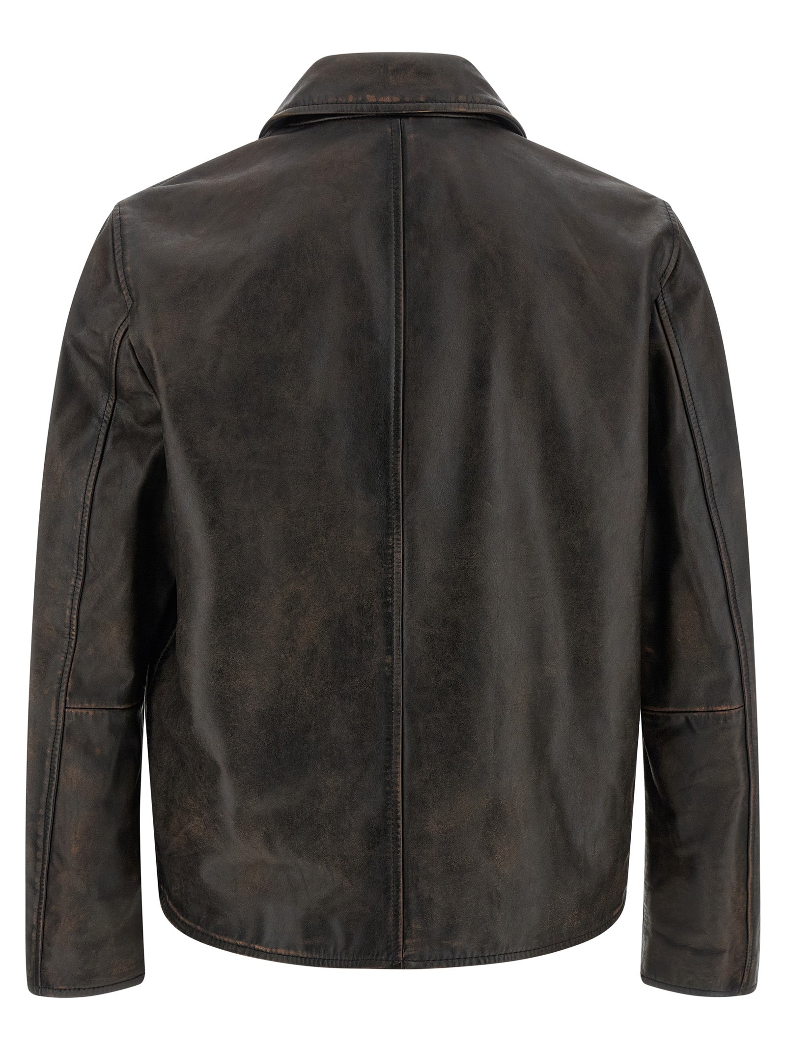 Diesel Brown Cowhide Leather Jacket