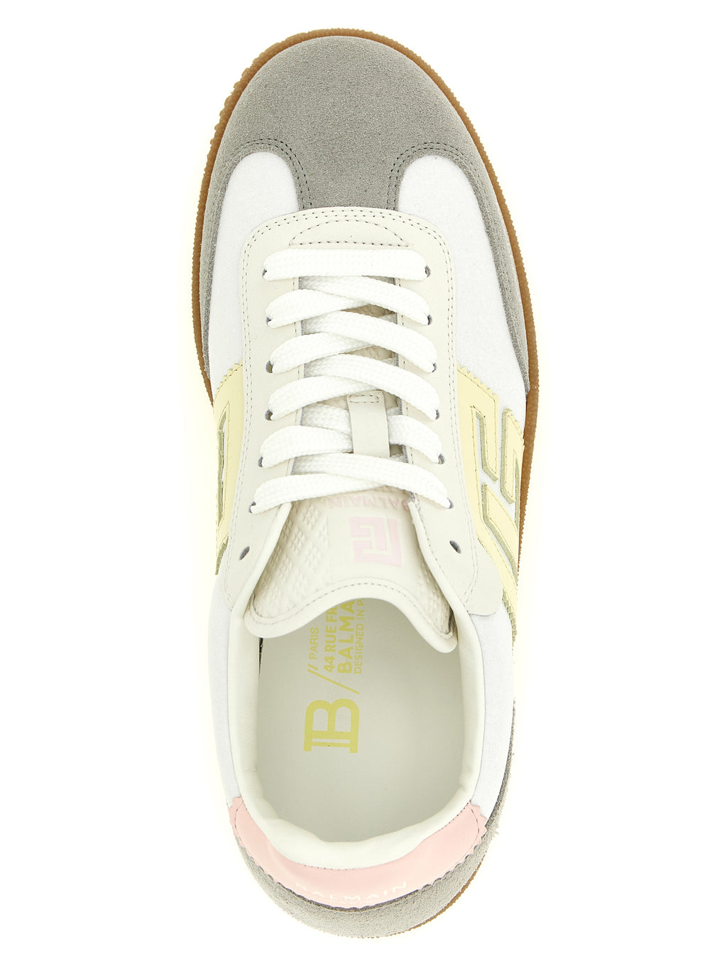 Chaussures basses Balmain multicolores en polyamide, sneakers tendance pour un style moderne et coloré.