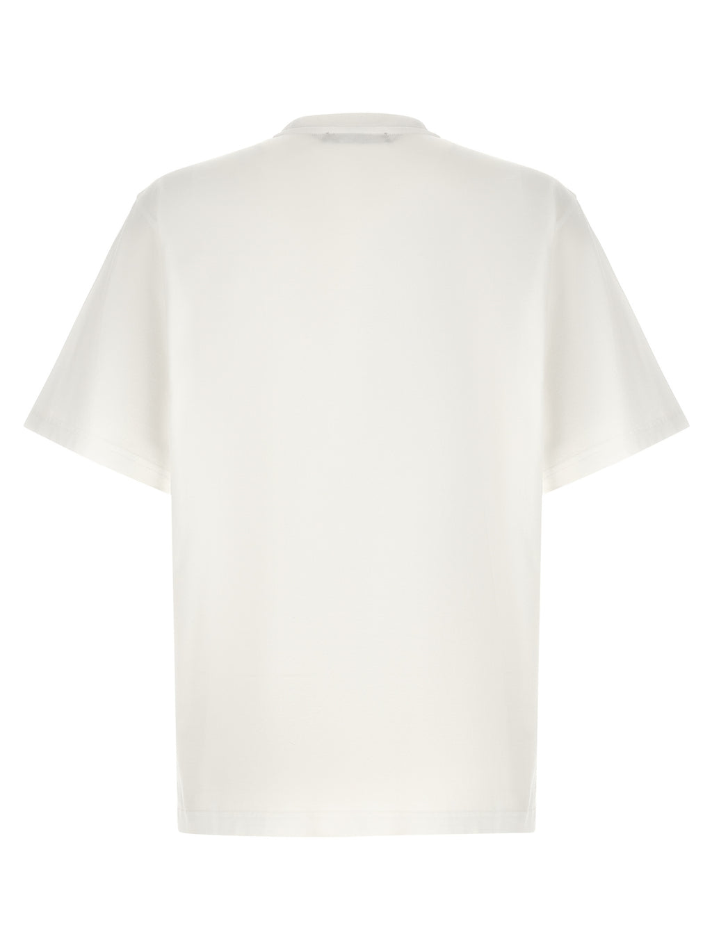 T-shirt blanc en coton de Dolce & Gabbana, vêtement décontracté pour homme ou femme, avec logo discret visible.