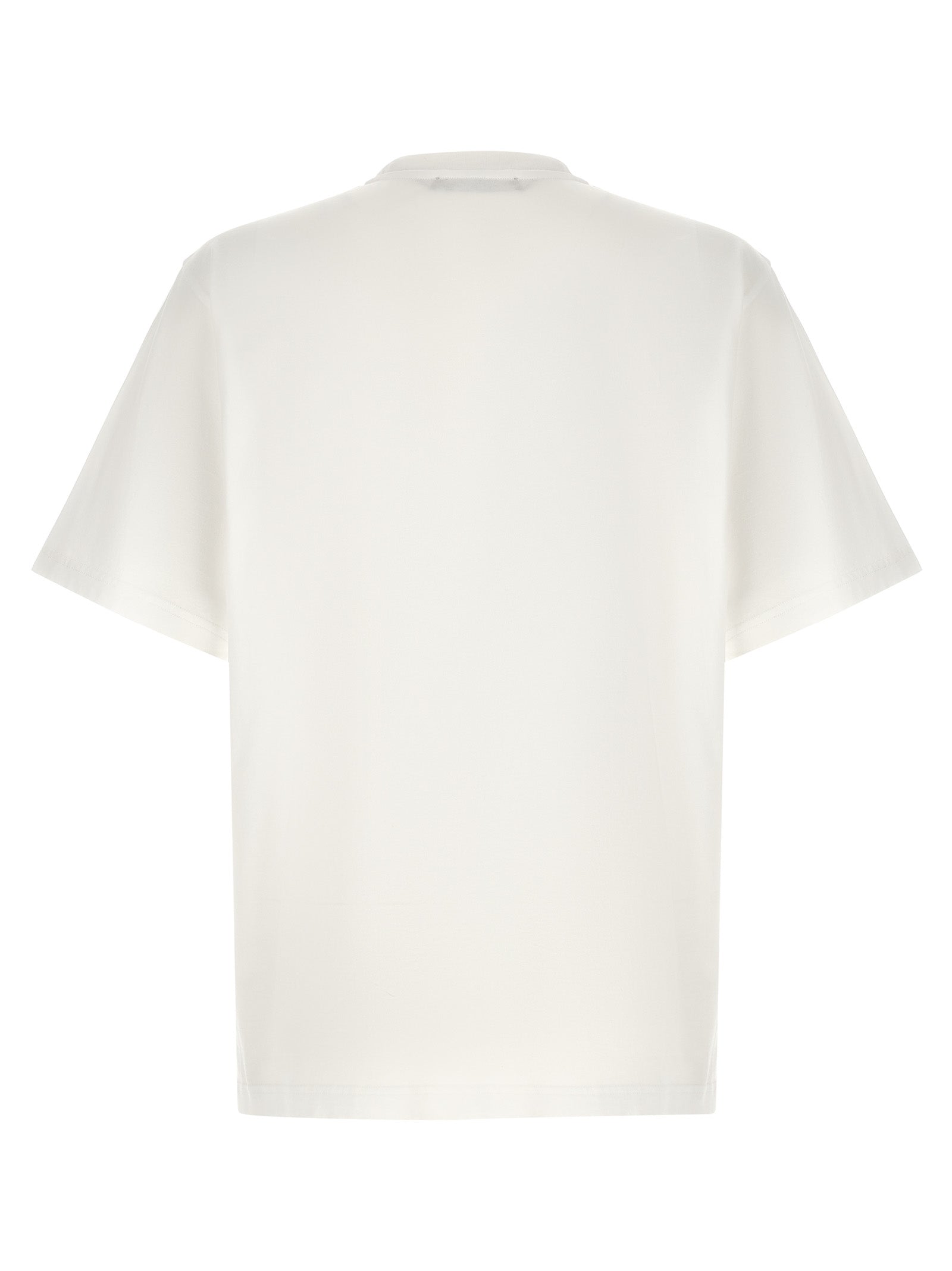 T-shirt blanc en coton de Dolce & Gabbana, vêtement décontracté pour homme ou femme, avec logo discret visible.