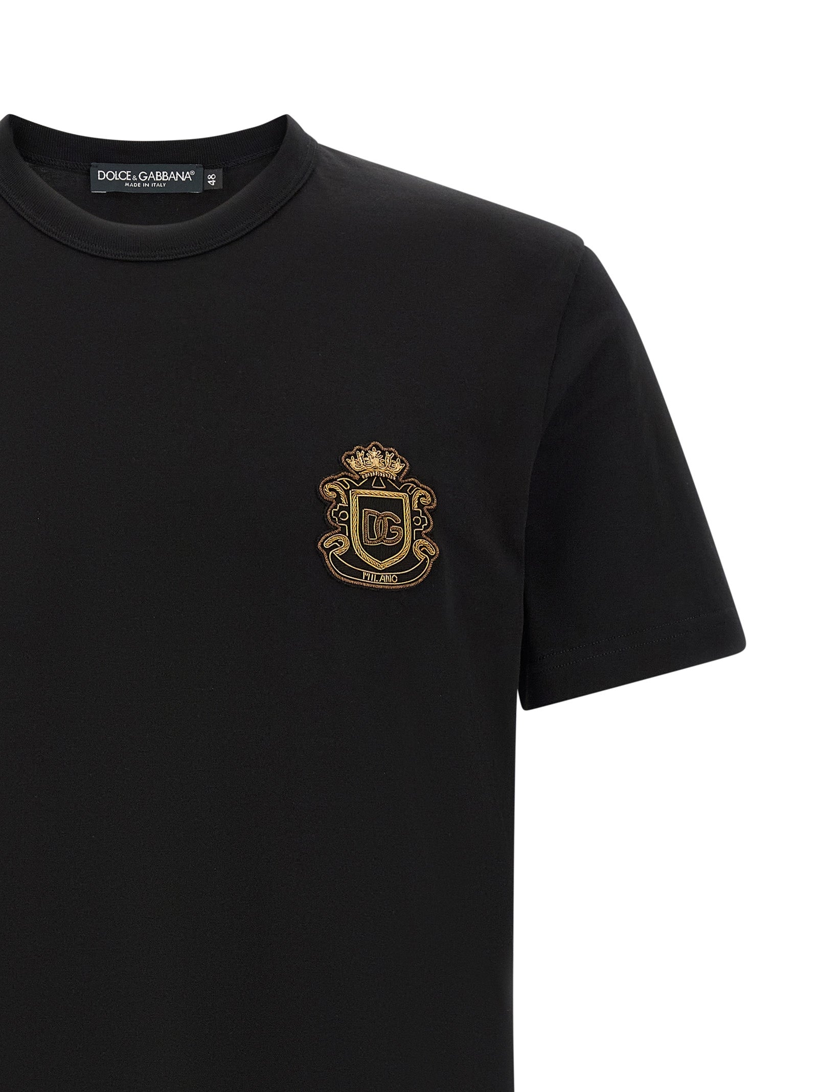 Dolce & Gabbana Black Cotton T-Shirt
