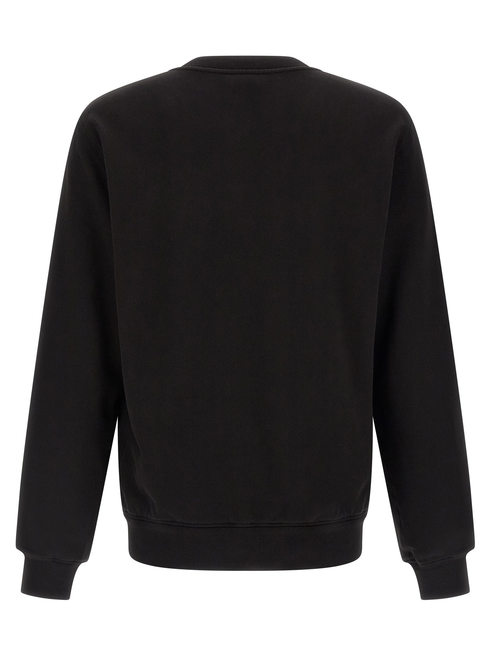 Sweatshirt en coton noir Dolce & Gabbana avec logo, vue de face, décontractée et élégante, pour homme ou femme.