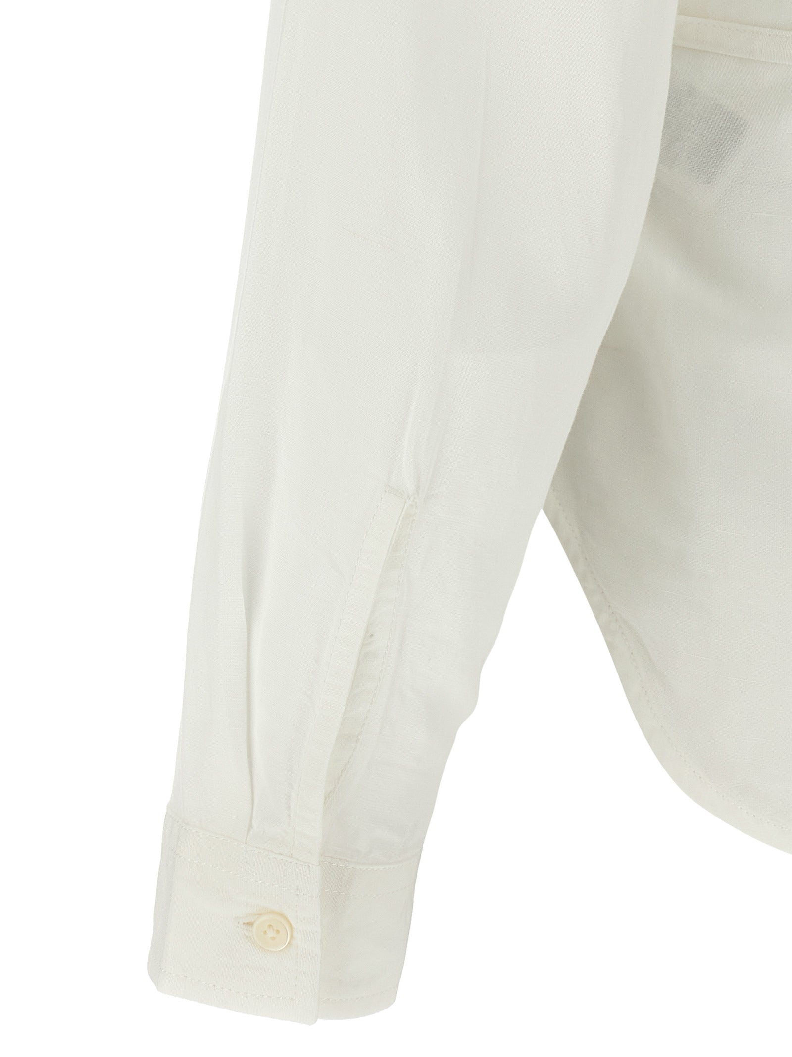Chemise blanche en modal Diesel, coupe élégante avec manches longues, tissu léger et confortable.